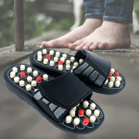Acupoint Massage Slippers Sandal For Men Feet Chinese Acupressure Therapy Medical Rotating Foot Massager Shoes Unisex 698