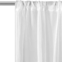Customizable Pattern Solid Sheer Curtain Window Screen Rod Pocket 2 Panels