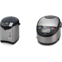 Tiger PDU-A30U-K Electric Water Boiler and Warmer + Tiger JAX-T10U-K 5.5-Cup Micom Rice Cooker