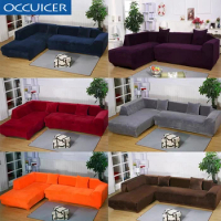 2Pcs Plush fabric 1/2/3/4 Seater sofa cover Thick Sofa Cover Elastic Furniture Slipcover Christmas Home Decor Velvet Couch Cover
