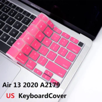 US Layout for Macbook Air 13 2020 Touch ID A2179 Keyboard Cover Silicon For Macbook Air 13 2020 A2179 keyboard Skin Protector