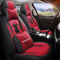 QX.COM Leather And Leathaire Full Coverage Car Seat Cover For MITSUBISHI ENDEAVOR GALANT LANCER MONTEROCOLT ASX CUV RVR MIRAGE