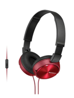 หูฟังแบบครอบหูไดรเวอร์แบบไดนามิก 30 มิลลิเมตรรุ่นMDR-ZX310AP สีเเดง