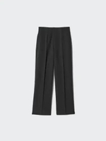UNIQLO Celana Panjang Lurus wanita Double Face Stretch Straight Pants BLACK S