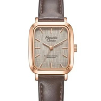 Alexandre Christie Classic AC 8699 Tali Kulit Asli Pola Safir Tahan Air 3ATM Jam Tangan Quartz Stain