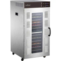 Commercial Electric Food Dehydrator Machine | 20 Shelf Extra Large Capacity - Stainless Steel Trays | 2000-Watts,