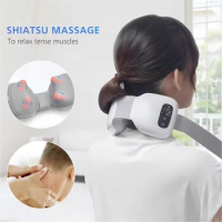 New Smart Neck Shoulder Back Massager ABS+PC Composite Plastic Design Electric 4D Shiatsu Massager Relieve Cervical Spine Pain