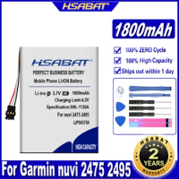 HSABAT nuvi 2475 2495 1800mAh Battery for Garmin nuvi 2475 2495 2545 2515 2565 2555 2595 GPS Batteries