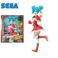 SEGA Original Anime Figure VOCALOID Hatsune Miku 2021 Christmas MIKU Action Figure Toys for Kids Gift Collectible Model Dolls