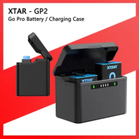 XTAR GP2 GoPro hero Battery/Charging Case Ultra-fast dual-slot 3A portable charger for GoPro hero 5/6/7/8/9/10