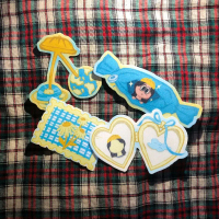 Blue Sky & Yellow Themed Aesthetic Glitter Sticker by OgipMalal [Vinyl | Waterproof | Die Cut] - Dek