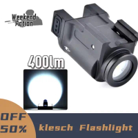 WADSN klesch 1 Pistol Flashlight 600 Lumens For 20mm Rail Glcok 17 19 High power Mini Weapon Lamp Ze