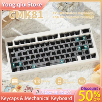 GMK81 Customized Hot Swappable Mechanical Keyboard Gasket Bluetooth 2.4G RGB Backlit Gasket Structure Keyboard Keyboard