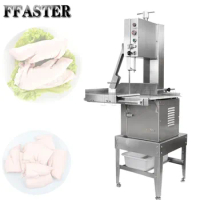 Electric Bone Cutting Sawing Machine Automatic Commercial Tabletop Stainless Steel Bandsaw Bone Cutter for Home Kitchen