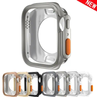 Change To Ultra 2 Case for Apple Watch 45mm 44mm 41mm 40mm TPU Cover for Iwatch Series 9 8 7 6 SE 5 4 Upgrade To Ultra2 49mm