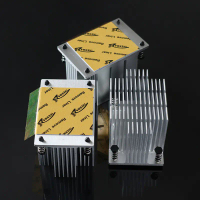 แผ่นระบายความร้อนอลูมิเนียมสำหรับเซิร์ฟเวอร์ ชิปเมนบอร์ด CPU ขนาด 40*40*60 พร้อมคลิปสปริงและแผ่นความ