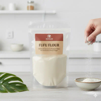 Fufu Cassava(-fermented) / Fufu flour, Akpu flour / White Fufu | AFROWORLD 500g