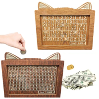 Cash Box With Counter Cat Ear Piggy Bank Erasable Saving Dollar Money Challenge Kids Adults Cash Box Cash Budget Organizer Box