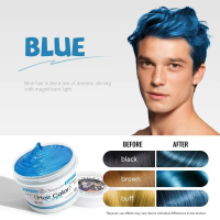 Vibrant Color Temporary Hair Wax - Unisex Styling Paste for Normal Hair with Multi-Color Selection, 