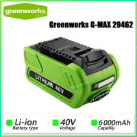 40V GreenWorks 6000mAh Replacement Battery 29462 29472 40V 6.0Ah Tools Lithium ion Rechargeable Battery 22272 20292 22332 G-MAX