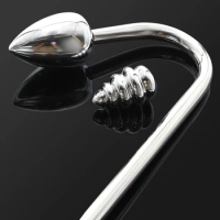 BDSM Metal Hook Anal Dilator Sex Toys 4 Shapes Women's Anal Plug Toys Men's Gay Stainless Steel Anal Hook Sex Toys For Couples