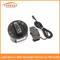 Car Headlight Switch Headlamp Sensor Module Car Accessories For Volkswagen Golf 5 MK5 MK6 Jetta MK5 Passat B6 POLO Tiguan Caddy