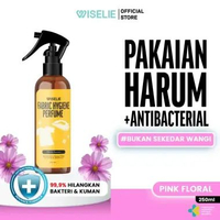 Wiselie Parfume Pewangi Pakaian Pink Flower Fabric Spray Memberikan Efek Segar Usir Bau Tidak Sedap 