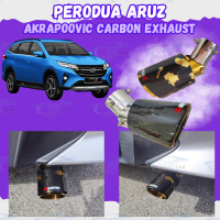 Perodua Aruz Akrapovic Muffler Exhaust Tailpipe Carbon Fiber Stainless Steel Tip Exhaust End Pipe