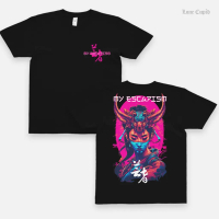 【COD】Japanese Samurai Tshirt Baju Oversized Casual 100% Cotton T Shirts Samurai geisha-A017 Baju Lel