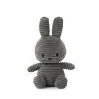 【BON TON TOYS】Miffy米菲兔ECO燈芯絨填充玩偶-灰(23cm玩偶、娃娃、公仔)