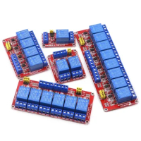 Relay Module 1 2 4 6 8 Channel 5V 12V 24V Relay Module Board with Optocoupler Support High and Low Level Trigger for Arduino