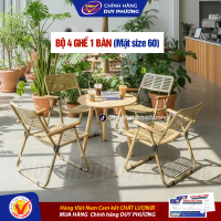 [Coffee Chill B60] Bộ Ghế SẮT và Bàn Gỗ B60 (bàn 3 chân) mẫu cafe hiện đại 2025 Duy Phương