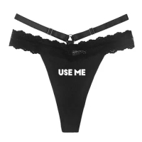 USE ME Sexy Lace Black Thong Black Underwear Women's Hot Panties Girls Funny Underwear New Women Traceless GString Sexy Lingerie