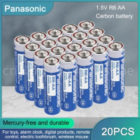 20PCS Panasonic Original AA R6AA 1.5V Universal Battery for Toy Large Capacity Fan Breast Pump Microphone