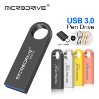 Hot USB 3.0 Flash Drive 128GB 64GB Metal Steel Pen Drive 32gb memory memori cel usb stick High Speed Pendrive u disk free type c