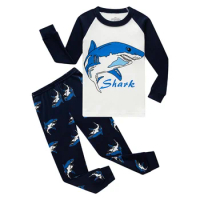 Boys Pajamas Clothes Suits Autumn Spring Children Shark Dinosaur Baby Boy Pyjamas Sleep Suit