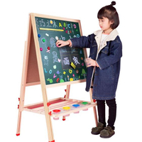 寫字板兒童畫板雙面磁性小黑板支架式家用寶寶畫畫塗鴉畫架可升降