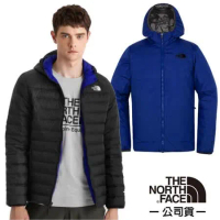 【The North Face】男 雙面穿700FPl 輕量鵝絨羽絨外套.防潑水/4NG3-XNV 黑/青金岩N