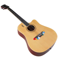 6 String Acoustic Guitar 41 Inch Folk Guitar Natural Color Cutaway Design Guitarra Spruce Wood Top