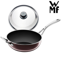 【WMF】Fusiontec炒鍋28cm+玻璃鍋蓋(赭紅色)
