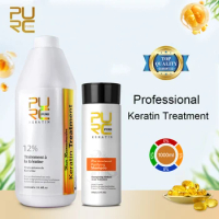 PURC Professional Keratin Hair Straightening Treatment For Curly Frizzy Smoothing Brazilian Keratin Salon Hair Care Products