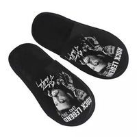 Johnny Hallyday House Slippers Women Soft Memory Foam France Rock Singer Slip On Hotel Slipper Shoes