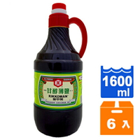 統一 龜甲萬 甘醇薄鹽醬油 1600ml (6入)/箱【康鄰超市】