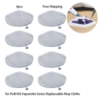 8 Pcs Polti Steam Mop Cloths For Polti Kit Vaporetto PAEU0332 Steam Vacuum Cleaner Microfibre Mop Pads Replacement Parts