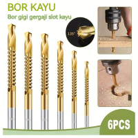 6pcs Mata Bor & Gergaji Multi-Fungsi 3-8mm dengan Lapisan Titanium – Mata Bor Serbaguna untuk Kayu,