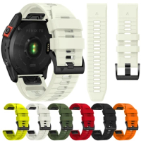 26mm 22mm Watch Strap Bracelet For Garmin Fenix 7X 7 6X 6 Pro 5X Plus 3HR 955 945 Wristband Epix Gen 2 MK2i Tactix Silicone Band
