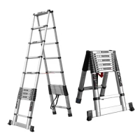 Foldable Ladders 10 M Telescopic Retractable Aluminium Ladder Folding with Non Slip Feet