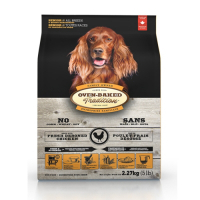 加拿大OVEN-BAKED烘焙客-高齡/減重犬野放雞-原顆粒 11.34kg(25lb)(購買第二件贈送寵物零食x1包)