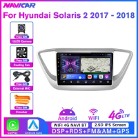 2DIN Android 10.0 Car Radio For Hyundai Solaris 2 2017 - 2018 Car Multimedia Video Player Navigation GPS No 2din Dvd Player