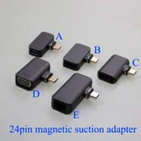 Type-c To HD Magnetic Suction Adapter 24pin USB C Full Function DP/VGA/RJ45/USB3.1/mDP 4K Connector for Samsung Huawei P30